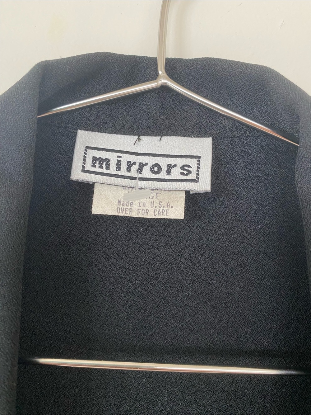 Vintage Mirrors Cropped Black Military-Style Blazer with Silver Accents - Picture 4 of 7
